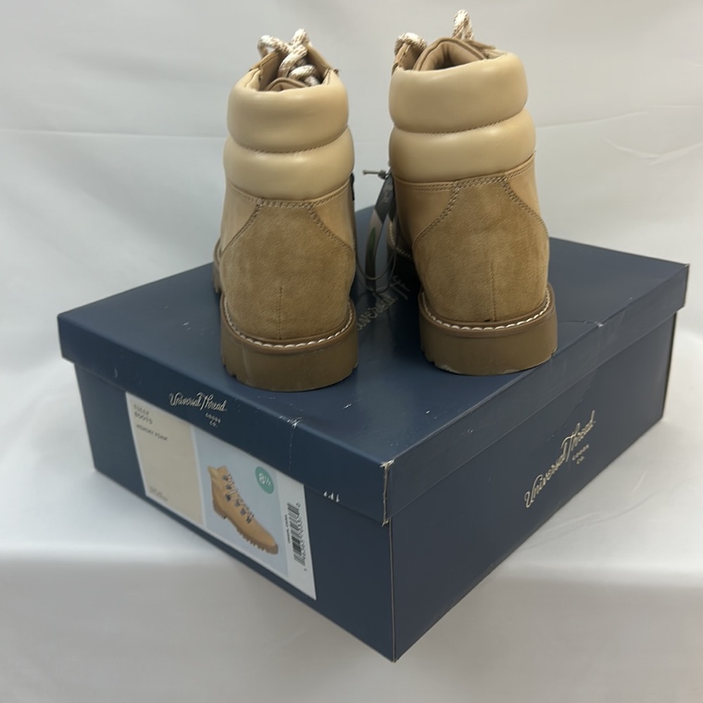 Women's Chunky Tully Lace-Up Tan Winter Hiking Boots - Universal Thread™ 8 1/2 - Picture 7 of 10